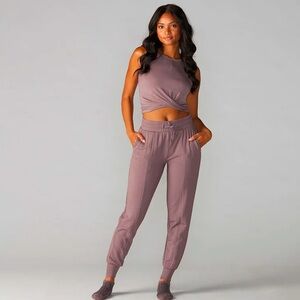 Tavi Active Sold @Neiman Marcus Dusk Twist Tank & Cozy Jogger w/Pockets Set SzXS